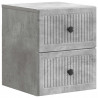 Wisząca Szafka Nocna 2 pcs Betonowy szary 33 x 34,5 x 40 cm