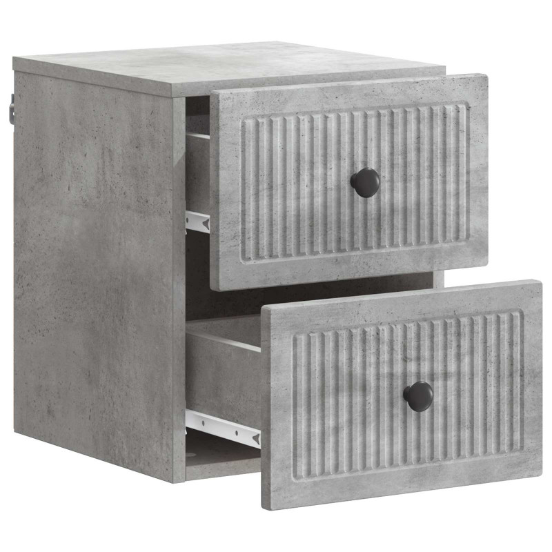 Wisząca Szafka Nocna 2 pcs Betonowy szary 33 x 34,5 x 40 cm