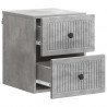 Wisząca Szafka Nocna 2 pcs Betonowy szary 33 x 34,5 x 40 cm