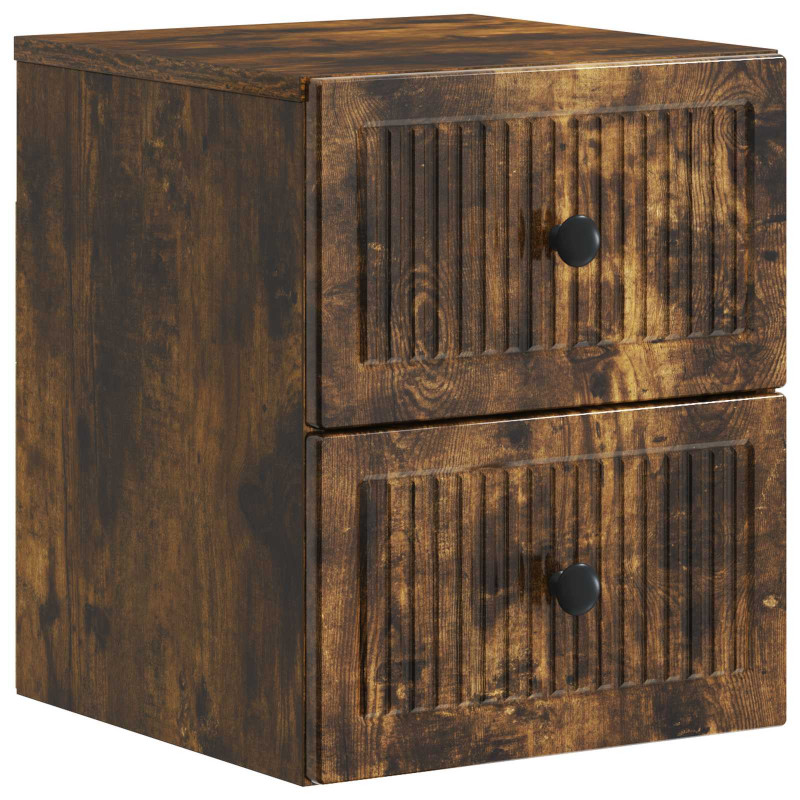 Wisząca Szafka Nocna 2 pcs Dąb wędzony 33 x 34,5 x 40 cm