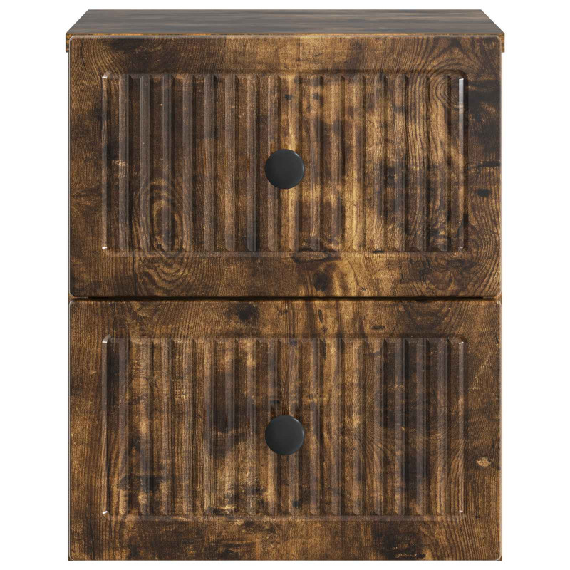 Wisząca Szafka Nocna 2 pcs Dąb wędzony 33 x 34,5 x 40 cm