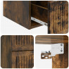 Wisząca Szafka Nocna 2 pcs Dąb wędzony 33 x 34,5 x 40 cm