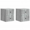 Wisząca Szafka Nocna 2 pcs Szary Sonoma 33 x 34,5 x 40 cm