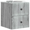 Wisząca Szafka Nocna 2 pcs Szary Sonoma 33 x 34,5 x 40 cm