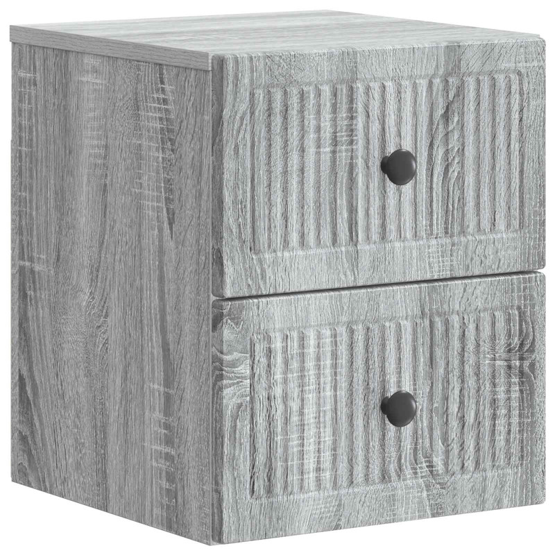 Wisząca Szafka Nocna 2 pcs Szary Sonoma 33 x 34,5 x 40 cm
