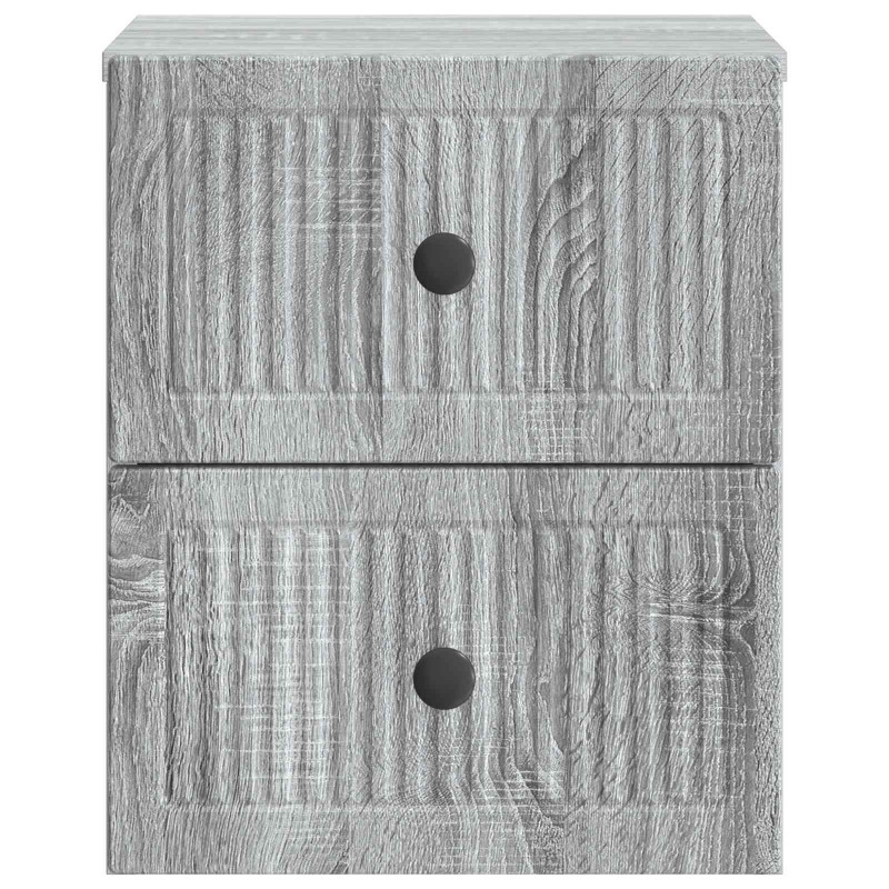 Wisząca Szafka Nocna 2 pcs Szary Sonoma 33 x 34,5 x 40 cm