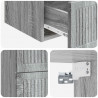 Wisząca Szafka Nocna 2 pcs Szary Sonoma 33 x 34,5 x 40 cm