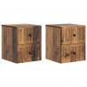 Wisząca Szafka Nocna 2 pcs Stare drewno 33 x 34,5 x 40 cm