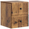 Wisząca Szafka Nocna 2 pcs Stare drewno 33 x 34,5 x 40 cm