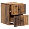 Wisząca Szafka Nocna 2 pcs Stare drewno 33 x 34,5 x 40 cm