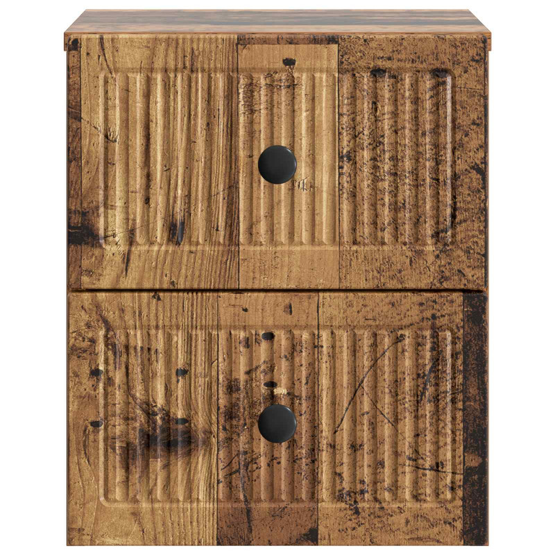 Wisząca Szafka Nocna 2 pcs Stare drewno 33 x 34,5 x 40 cm