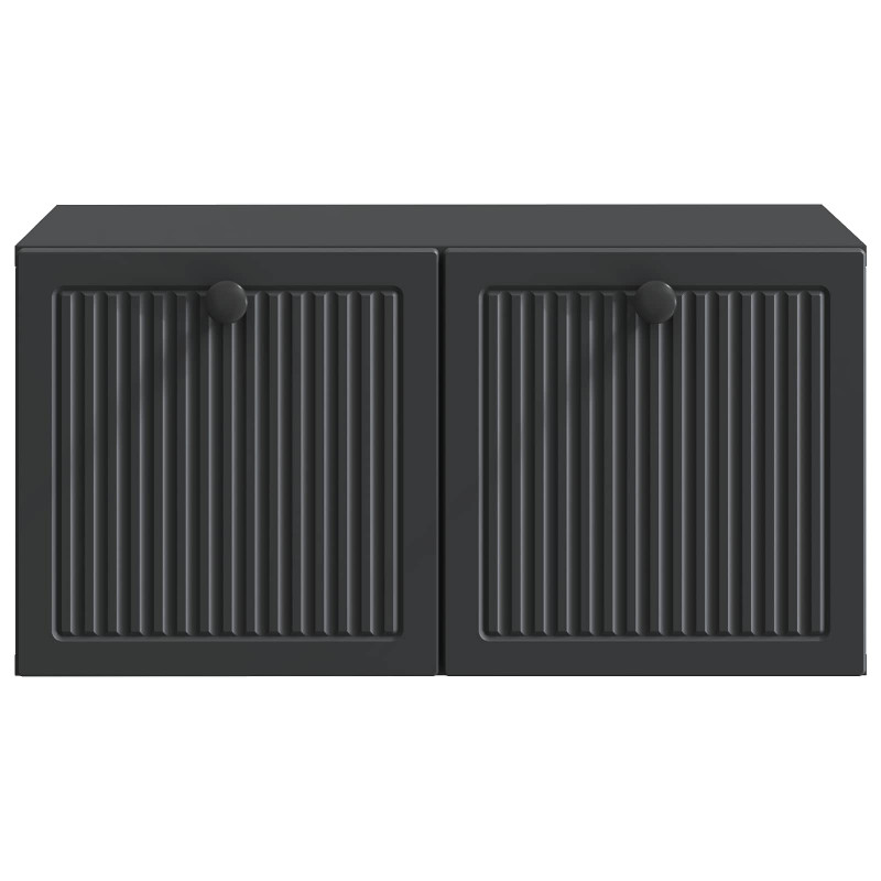Szafka RTV montowana na ścianie Czarny 59,5 x 41 x 30 cm