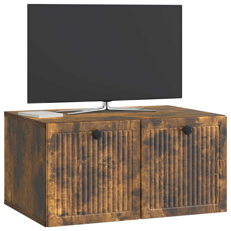 Szafka RTV montowana na ścianie Dąb wędzony 59,5 x 41 x 30 cm