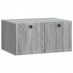 Szafka RTV montowana na ścianie Szary Sonoma 59,5 x 41 x 30 cm