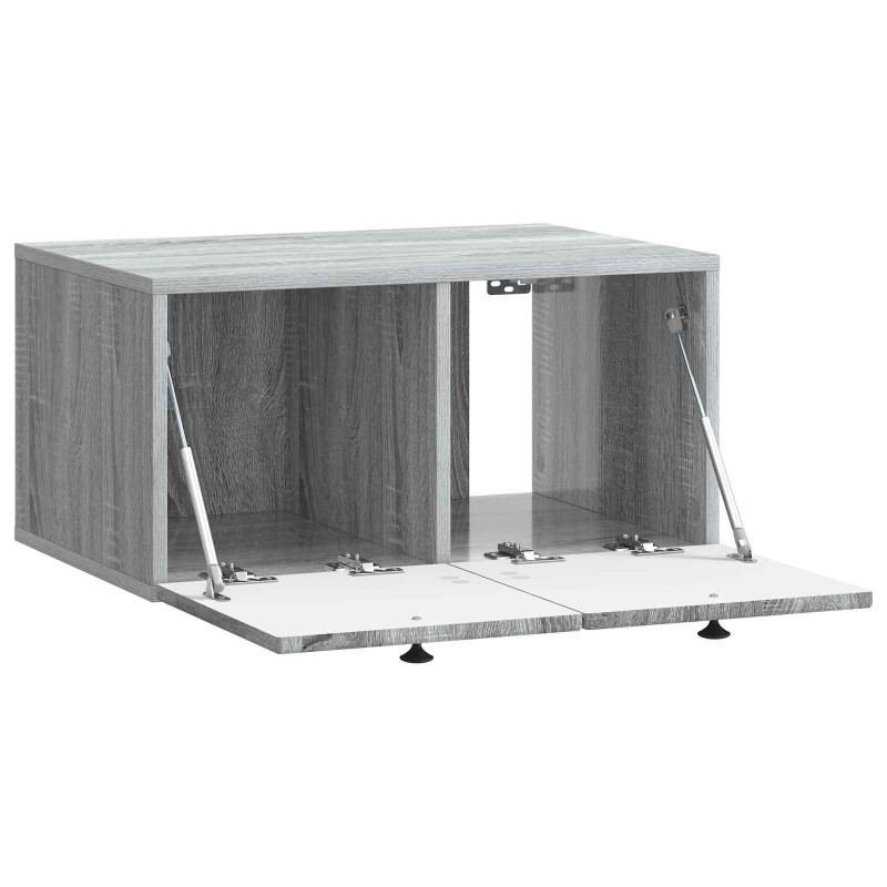 Szafka RTV montowana na ścianie Szary Sonoma 59,5 x 41 x 30 cm