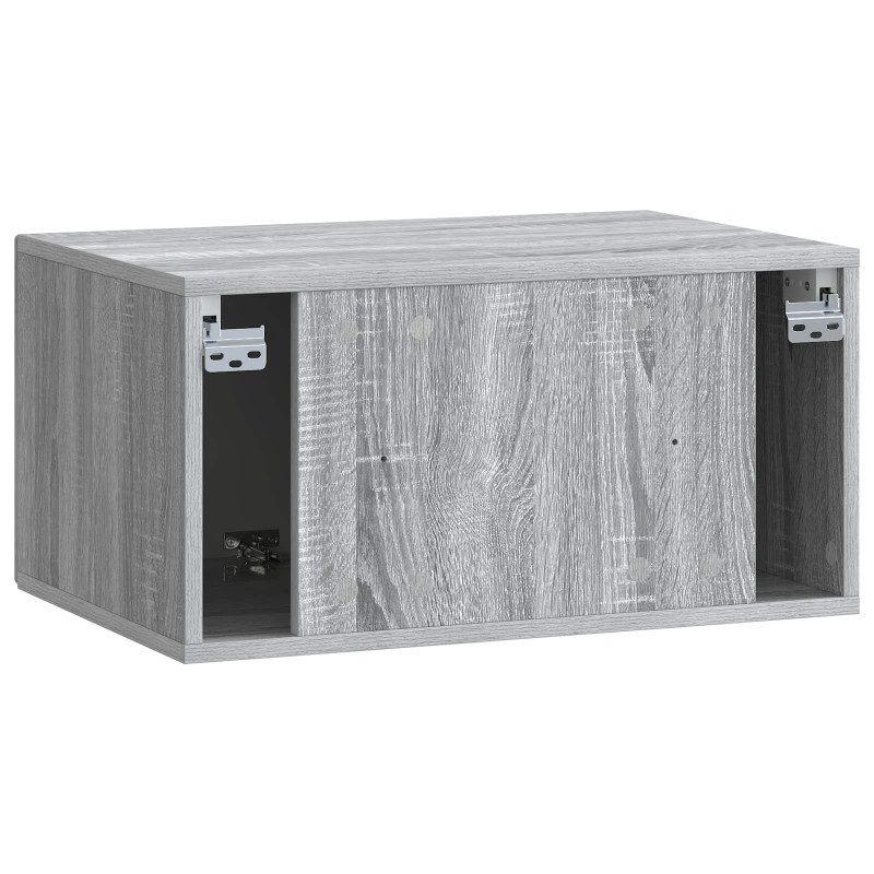 Szafka RTV montowana na ścianie Szary Sonoma 59,5 x 41 x 30 cm