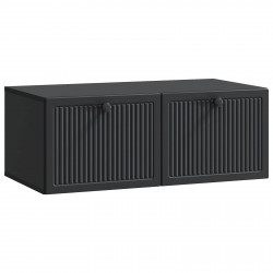 Szafka RTV montowana na ścianie Czarny 78,5 x 41 x 30 cm