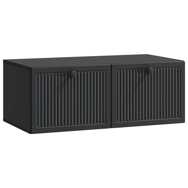 Szafka RTV montowana na ścianie Czarny 78,5 x 41 x 30 cm
