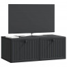 Szafka RTV montowana na ścianie Czarny 78,5 x 41 x 30 cm