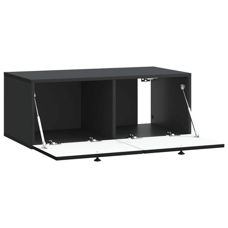 Szafka RTV montowana na ścianie Czarny 78,5 x 41 x 30 cm