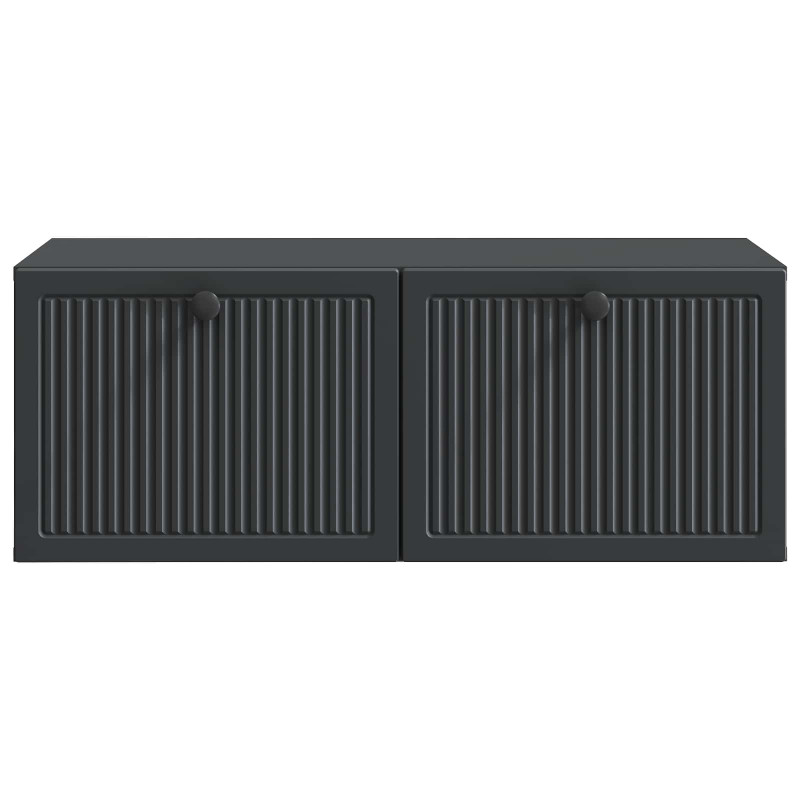 Szafka RTV montowana na ścianie Czarny 78,5 x 41 x 30 cm