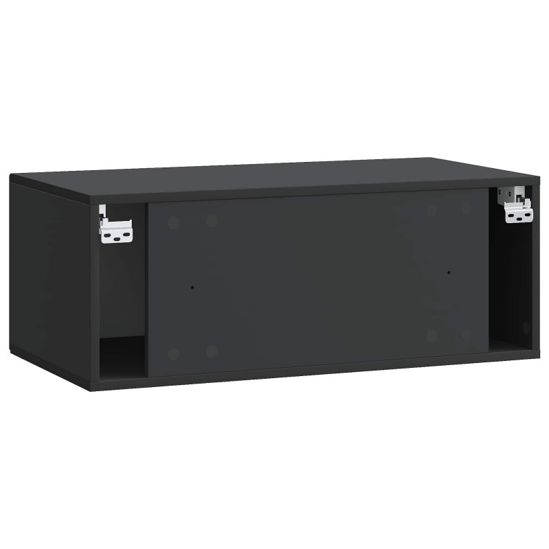 Szafka RTV montowana na ścianie Czarny 78,5 x 41 x 30 cm