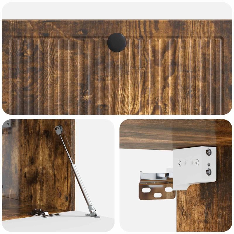 Szafka RTV montowana na ścianie Dąb wędzony 78,5 x 41 x 30 cm