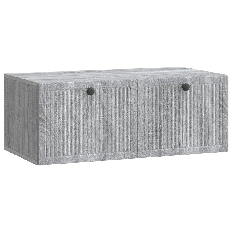 Szafka RTV montowana na ścianie Szary Sonoma 78,5 x 41 x 30 cm