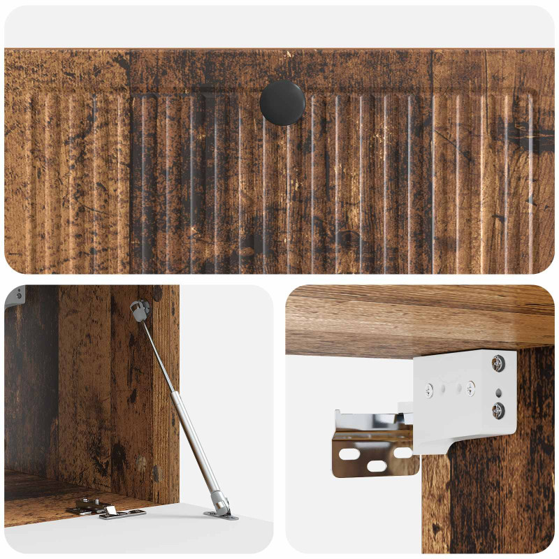 Szafka RTV montowana na ścianie Stare drewno 78,5 x 41 x 30 cm