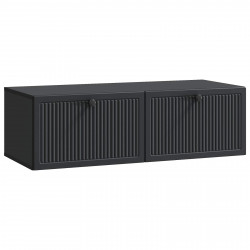 Szafka RTV montowana na ścianie Czarny 98 x 41 x 30 cm