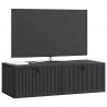 Szafka RTV montowana na ścianie Czarny 98 x 41 x 30 cm