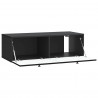 Szafka RTV montowana na ścianie Czarny 98 x 41 x 30 cm