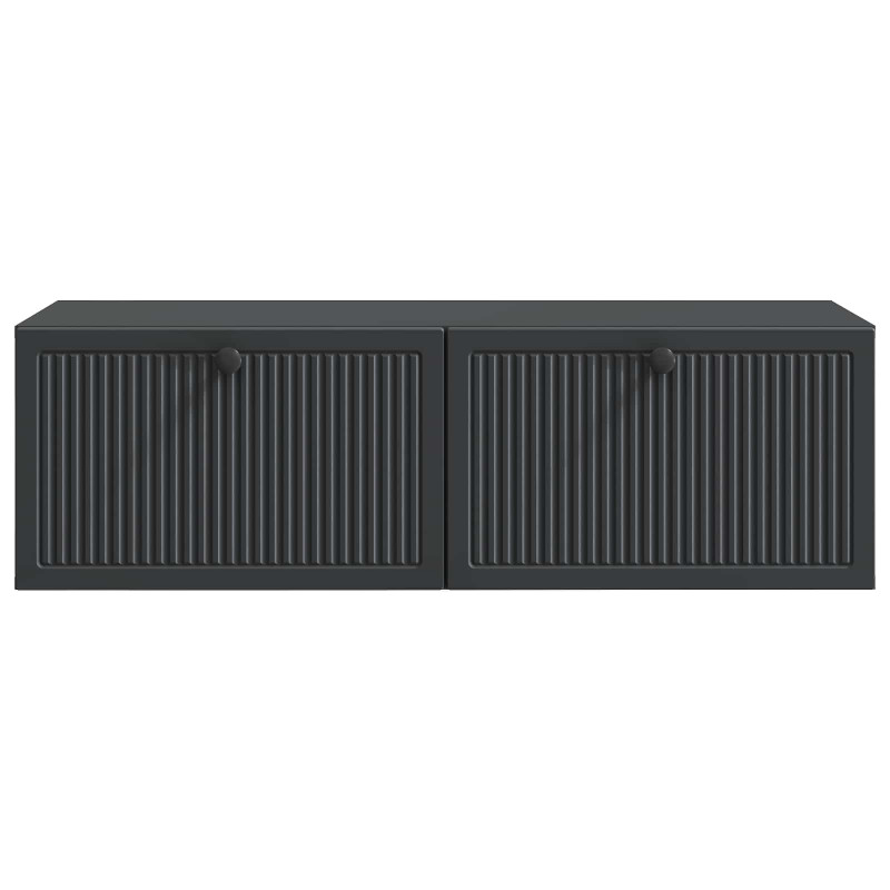 Szafka RTV montowana na ścianie Czarny 98 x 41 x 30 cm