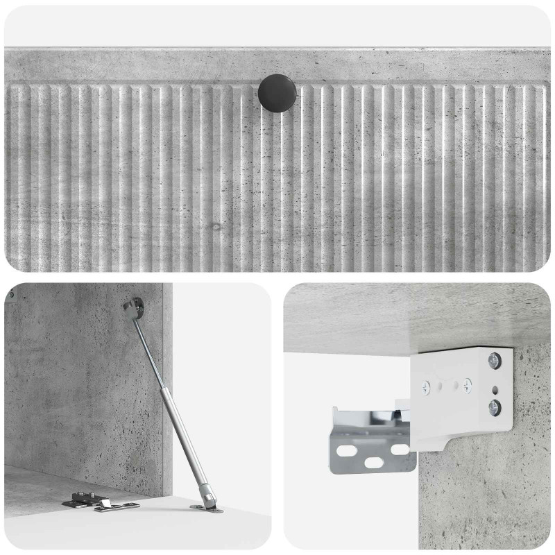 Szafka RTV montowana na ścianie Betonowy szary 98 x 41 x 30 cm