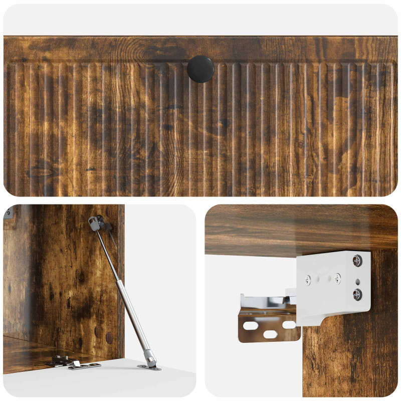 Szafka RTV montowana na ścianie Dąb wędzony 98 x 41 x 30 cm