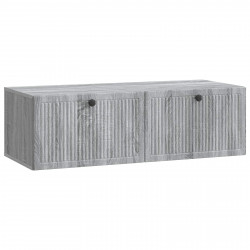 Szafka RTV montowana na ścianie Szary Sonoma 98 x 41 x 30 cm