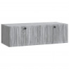 Szafka RTV montowana na ścianie Szary Sonoma 98 x 41 x 30 cm
