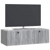 Szafka RTV montowana na ścianie Szary Sonoma 98 x 41 x 30 cm