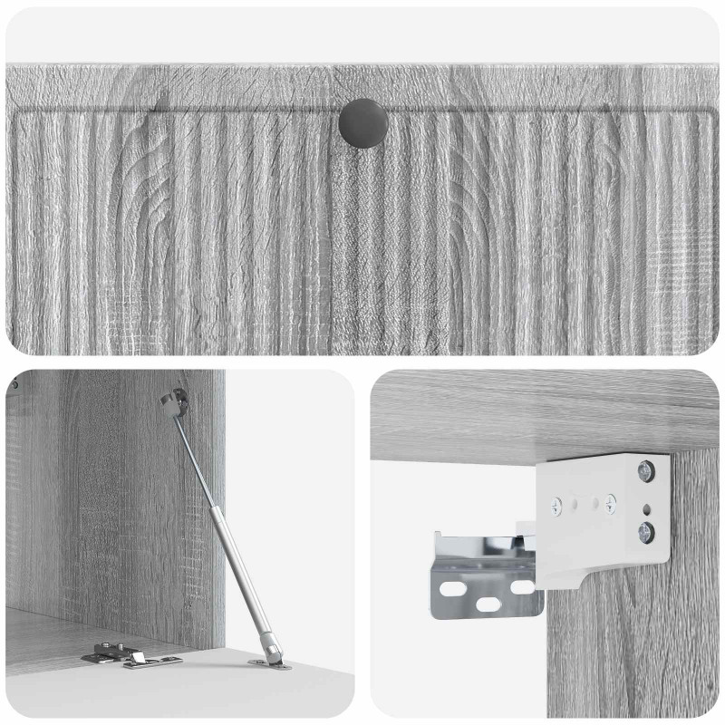 Szafka RTV montowana na ścianie Szary Sonoma 98 x 41 x 30 cm