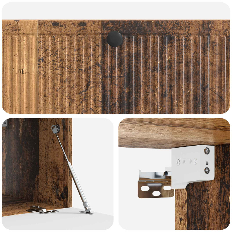 Szafka RTV montowana na ścianie Stare drewno 98 x 41 x 30 cm