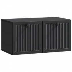 Szafka RTV montowana na ścianie Czarny 59,5 x 31 x 30 cm