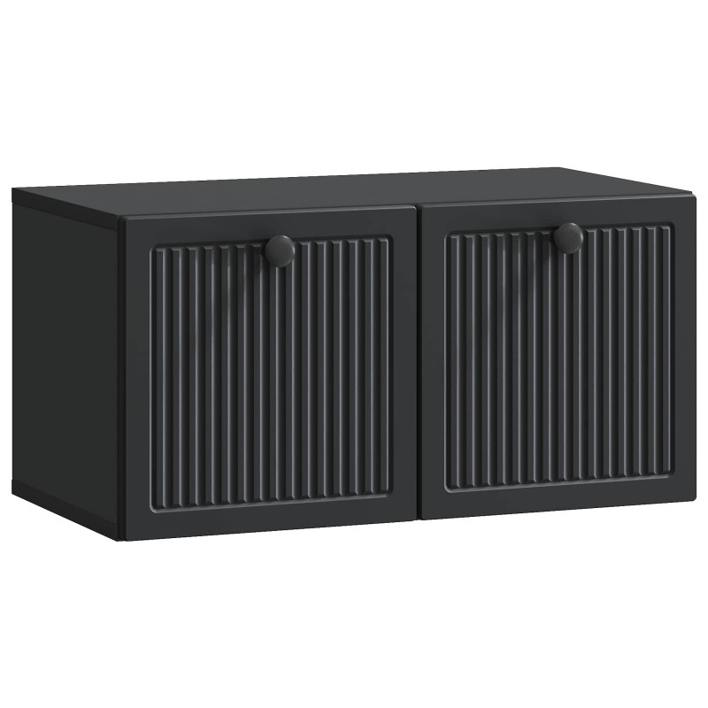 Szafka RTV montowana na ścianie Czarny 59,5 x 31 x 30 cm