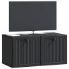 Szafka RTV montowana na ścianie Czarny 59,5 x 31 x 30 cm