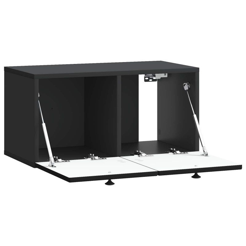 Szafka RTV montowana na ścianie Czarny 59,5 x 31 x 30 cm