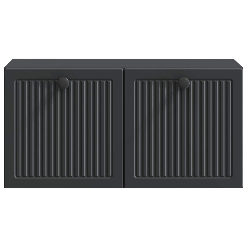 Szafka RTV montowana na ścianie Czarny 59,5 x 31 x 30 cm