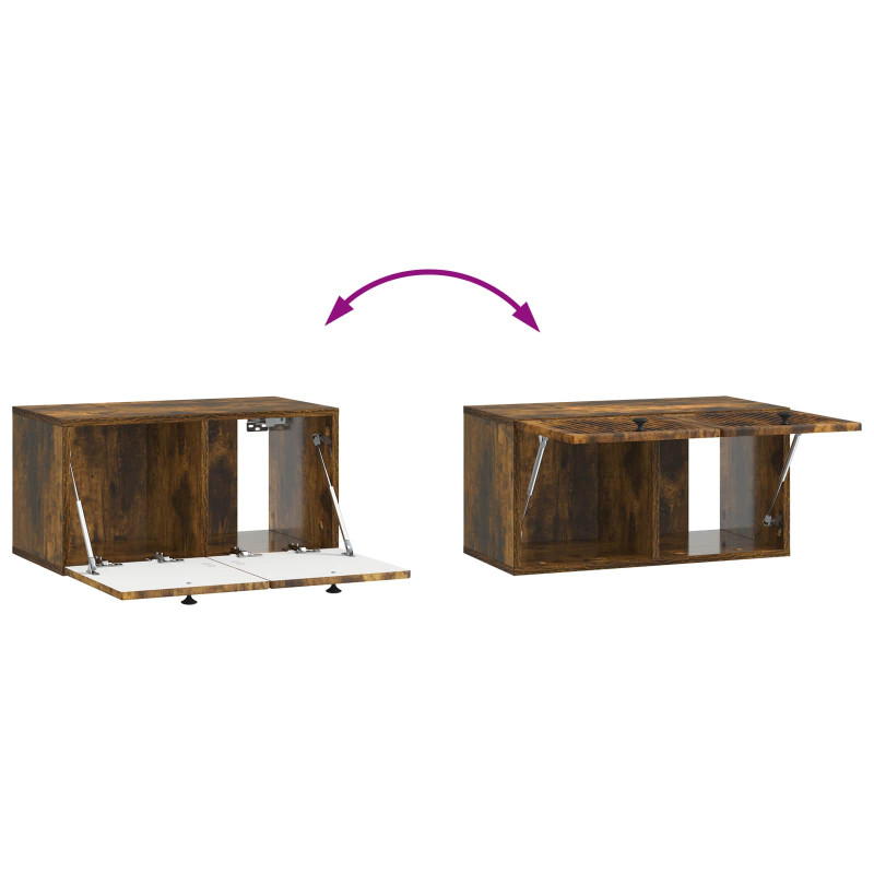 Szafka RTV montowana na ścianie Dąb wędzony 59,5 x 31 x 30 cm