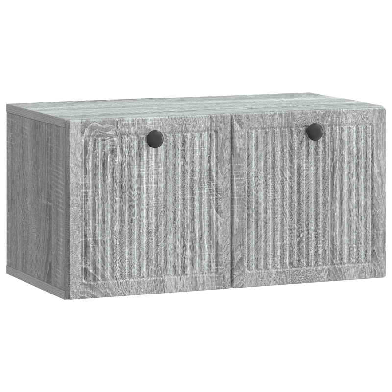 Szafka RTV montowana na ścianie Szary Sonoma 59,5 x 31 x 30 cm