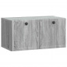 Szafka RTV montowana na ścianie Szary Sonoma 59,5 x 31 x 30 cm