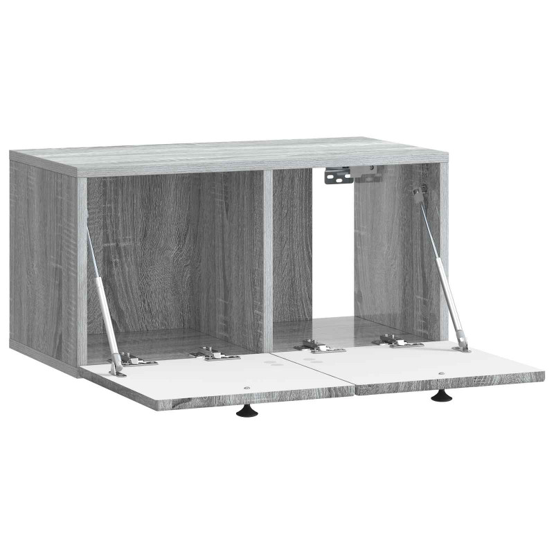 Szafka RTV montowana na ścianie Szary Sonoma 59,5 x 31 x 30 cm