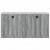 Szafka RTV montowana na ścianie Szary Sonoma 59,5 x 31 x 30 cm